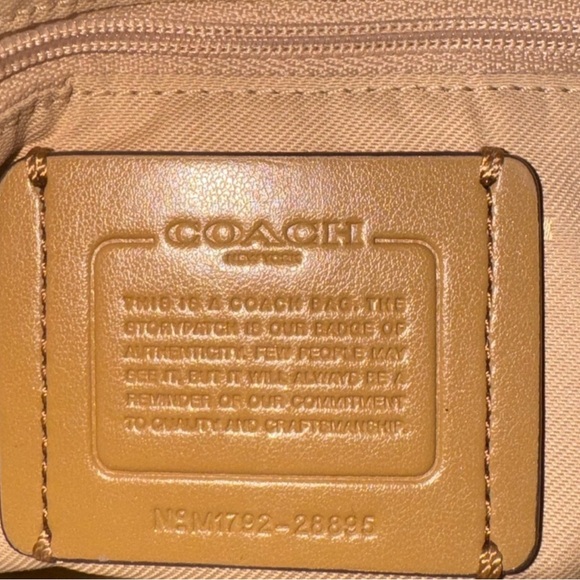 Coach Legacy Jacquard Canvas Edie 31 Shoulder Bag - Beechwood Gold - Picture 4 of 5